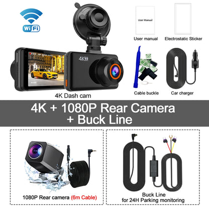 Soam View 4K: cámara de tablero dual con WiFi y monitor 24 horas