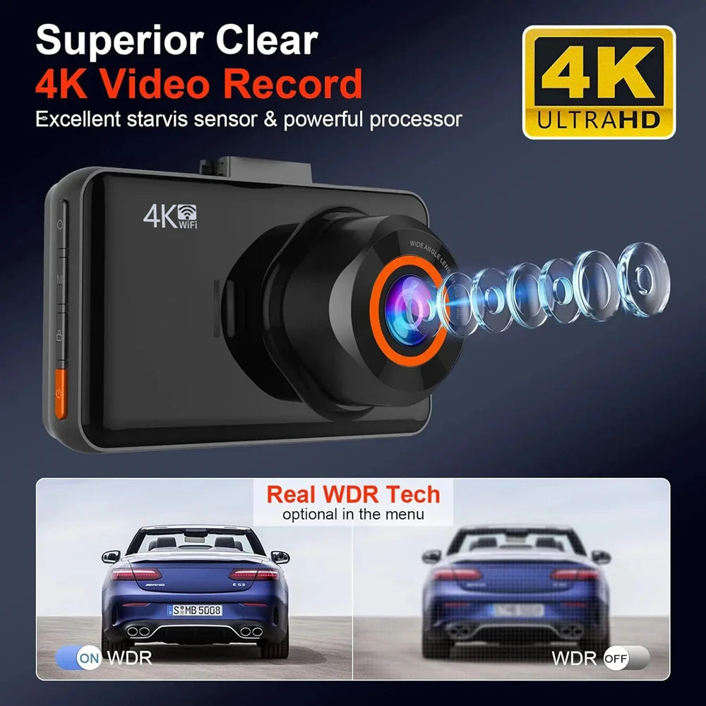 Soam View 4K: cámara de tablero dual con WiFi y monitor 24 horas
