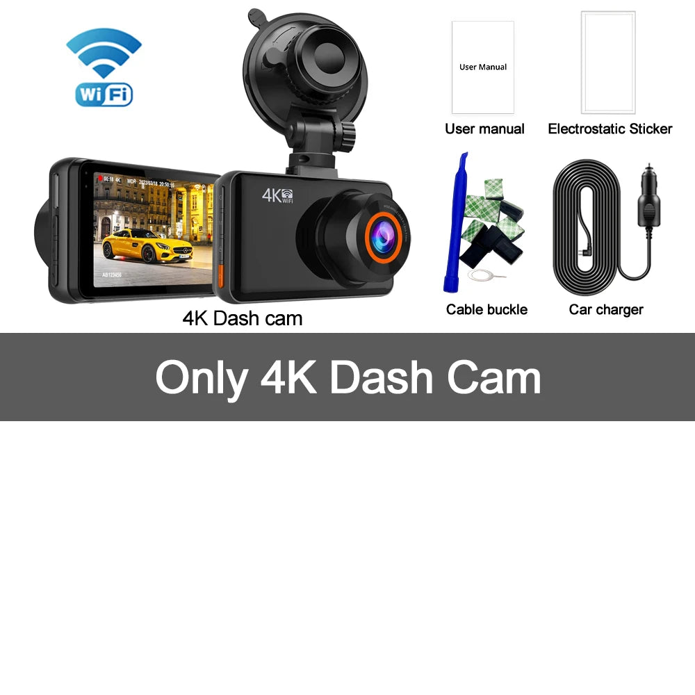 Soam View 4K: cámara de tablero dual con WiFi y monitor 24 horas