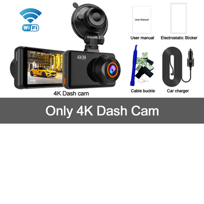 Soam View 4K: cámara de tablero dual con WiFi y monitor 24 horas