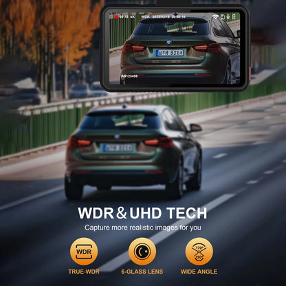 Soam View 4K: cámara de tablero dual con WiFi y monitor 24 horas